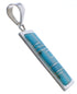 Turquoise Inlay Sterling Silver Pendant Jewelry EX29182